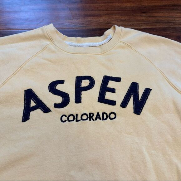 Aspen Colorado yellow crewneck sweatshirt - Picture 2 of 5